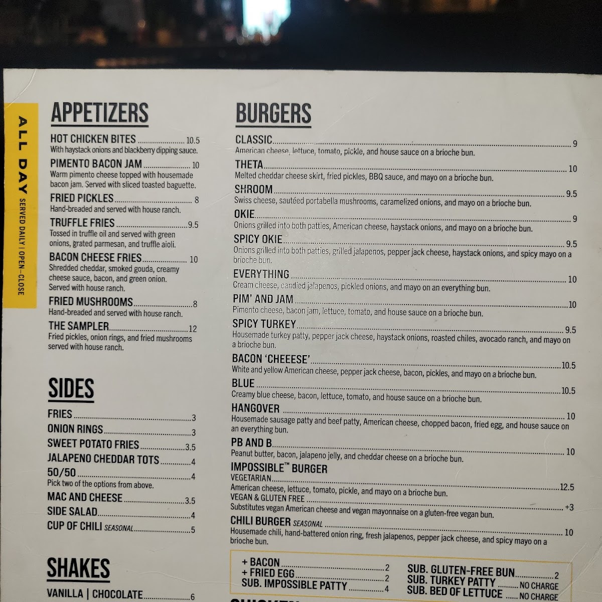 Society Burger Menu - Image 3